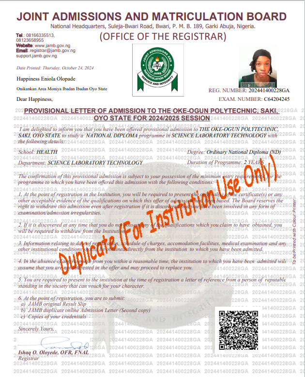 How to Print JAMB Admission Letter 2025/2026 online using your JAMB registration number.