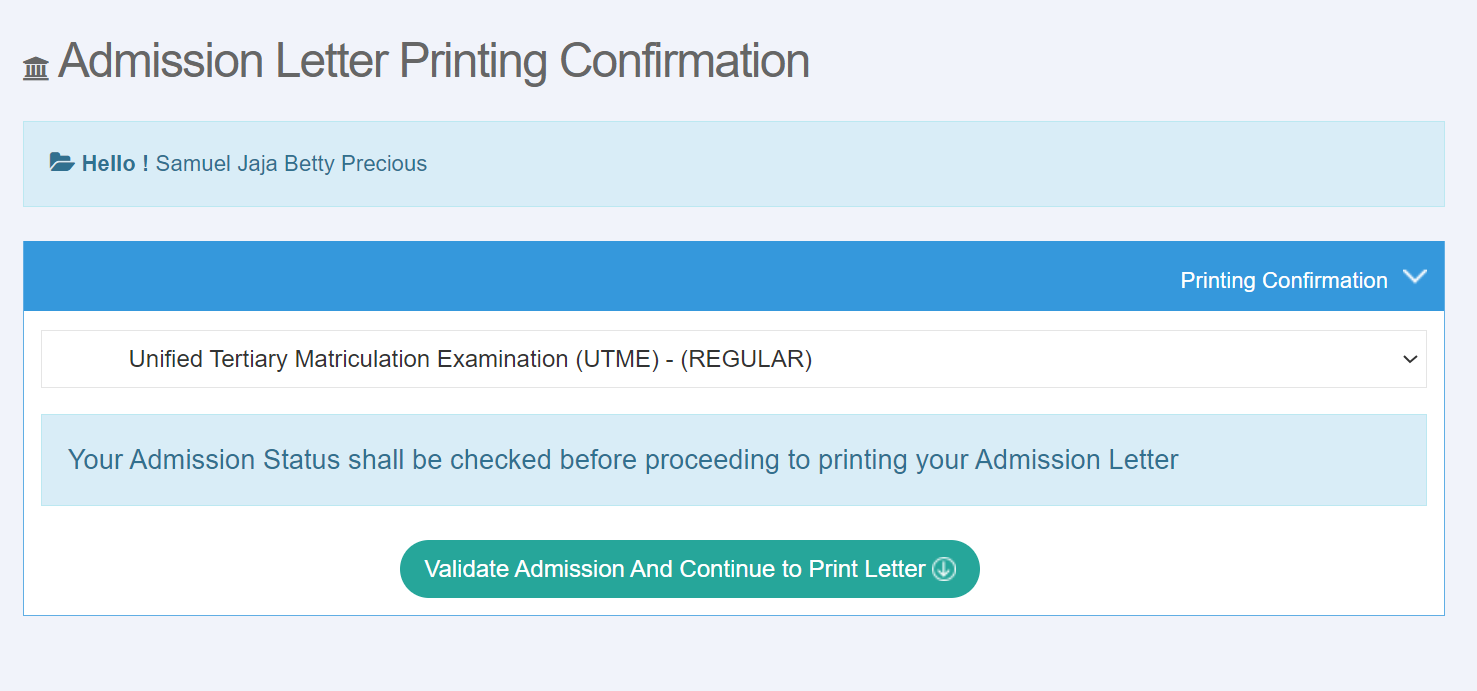 How to Print JAMB Admission Letter 2025 Using Your JAMB Registration Number