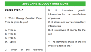 jamb past questions